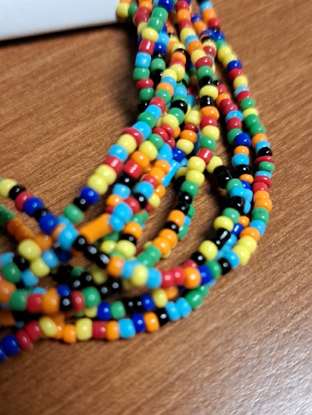 Multicolor Seed Bead Layered Bracelet - Picture 3 of 3